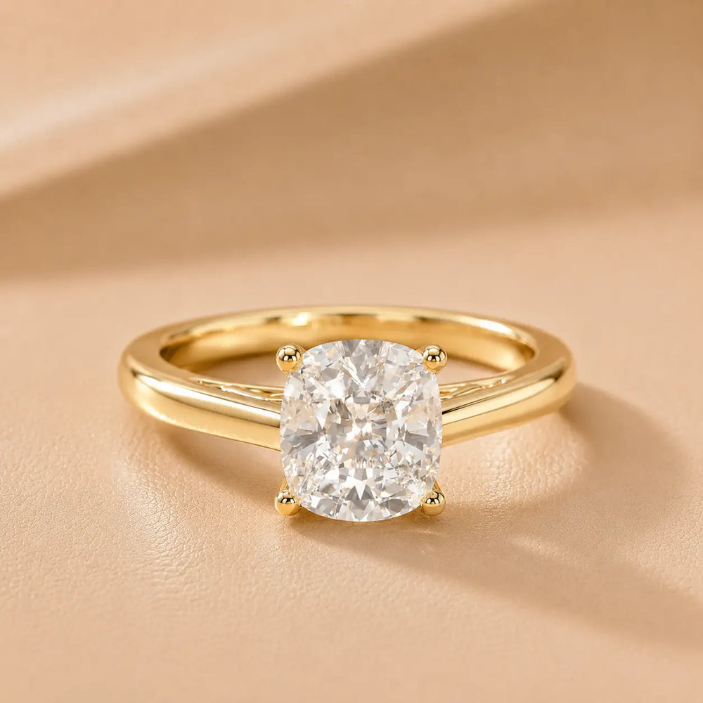 Iris Vintage Heart Diamond Engagement Ring
