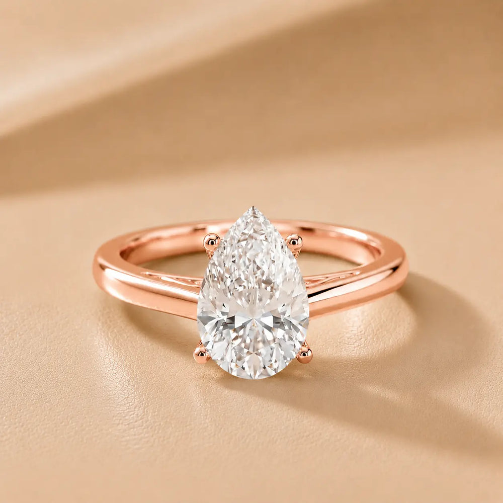 Iris Vintage Heart Diamond Engagement Ring