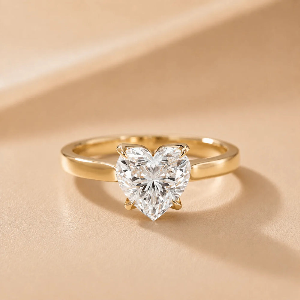 Isabella Bloom Solitaire Heart Diamond Engagement Ring