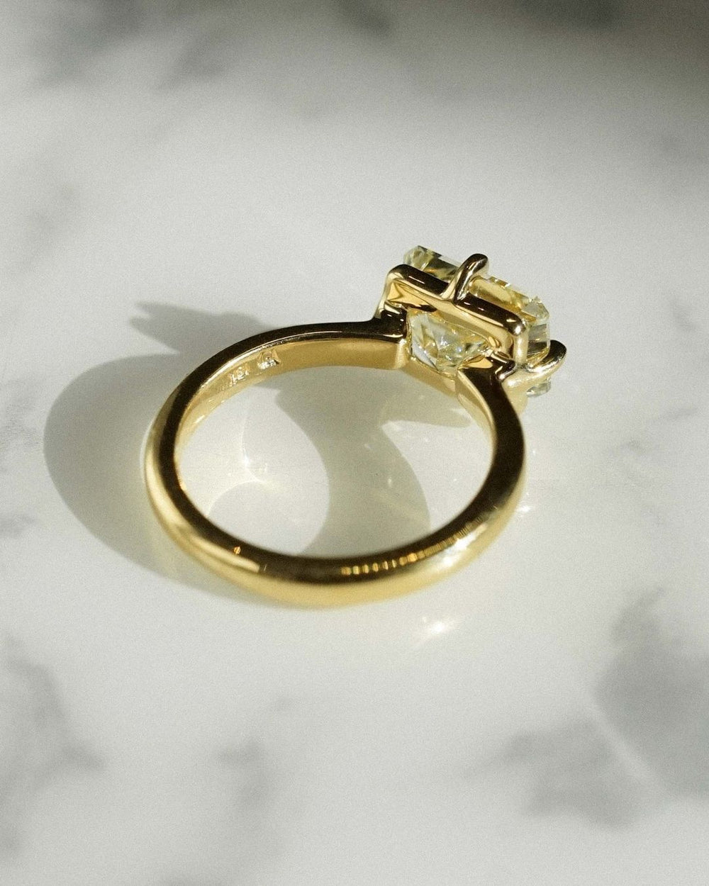 Canary Yellow Radiant Cut Labgrown Engagement Ring