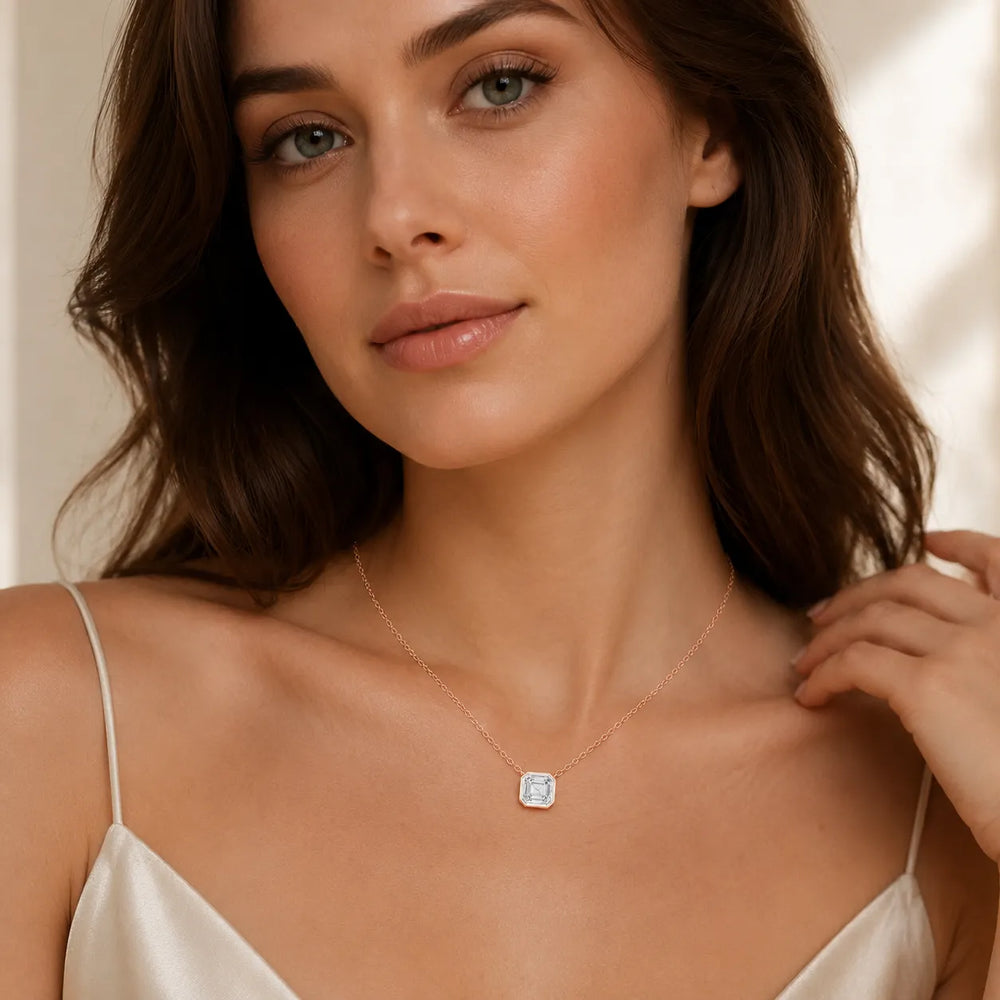 Royal Solitaire Pendant with Italian Chain Necklace