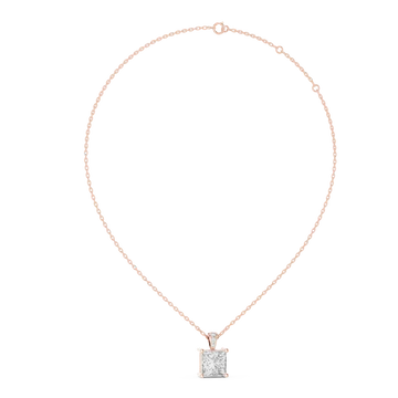 Royal Solitaire Pendant with Italian Chain Necklace