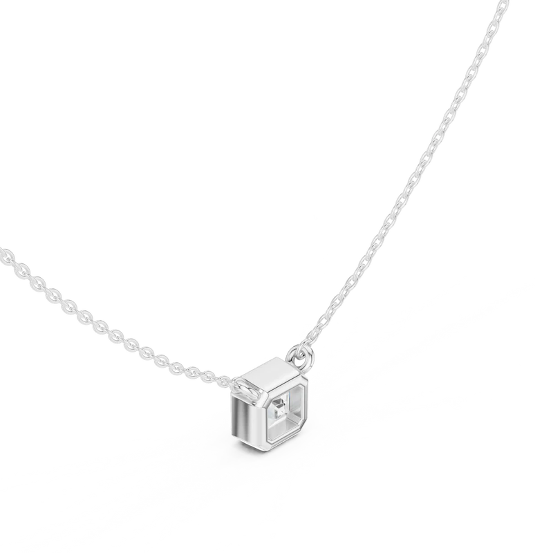 Royal Solitaire Pendant with Italian Chain Necklace