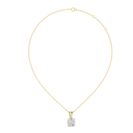 Royal Solitaire Pendant with Italian Chain Necklace