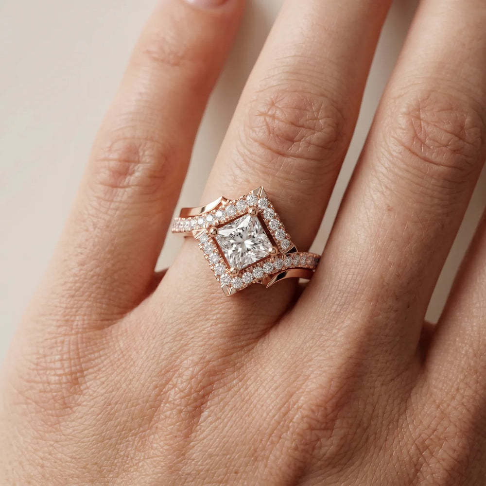 Juno Bypass Princess Diamond Engagement Ring