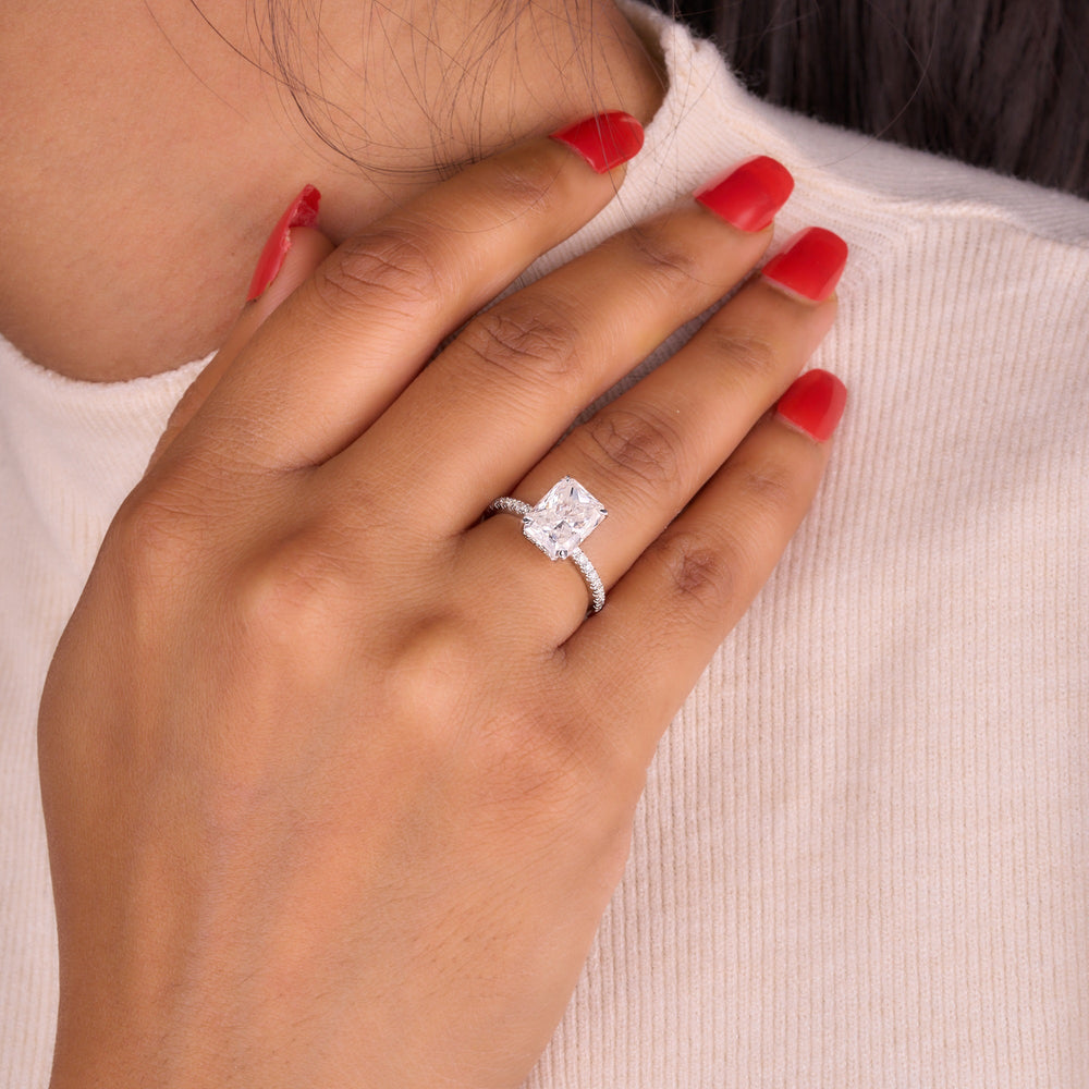 Elongated Radiant Cut Labgrown Ring