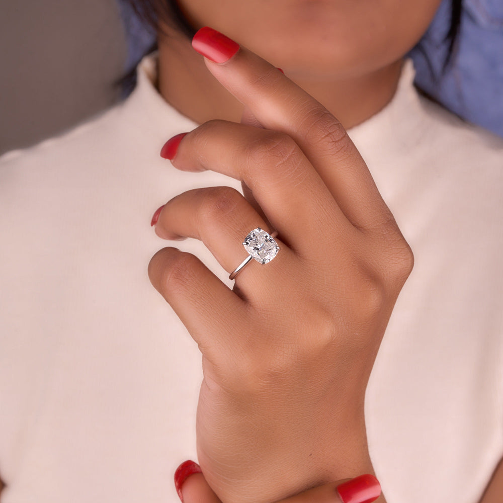 Cushion Cut Labgrown Engagement Ring