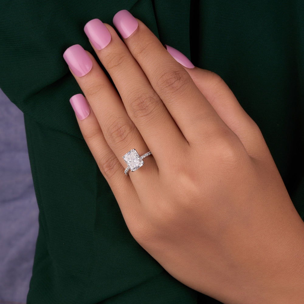 Elongated Radiant Cut Labgrown Ring