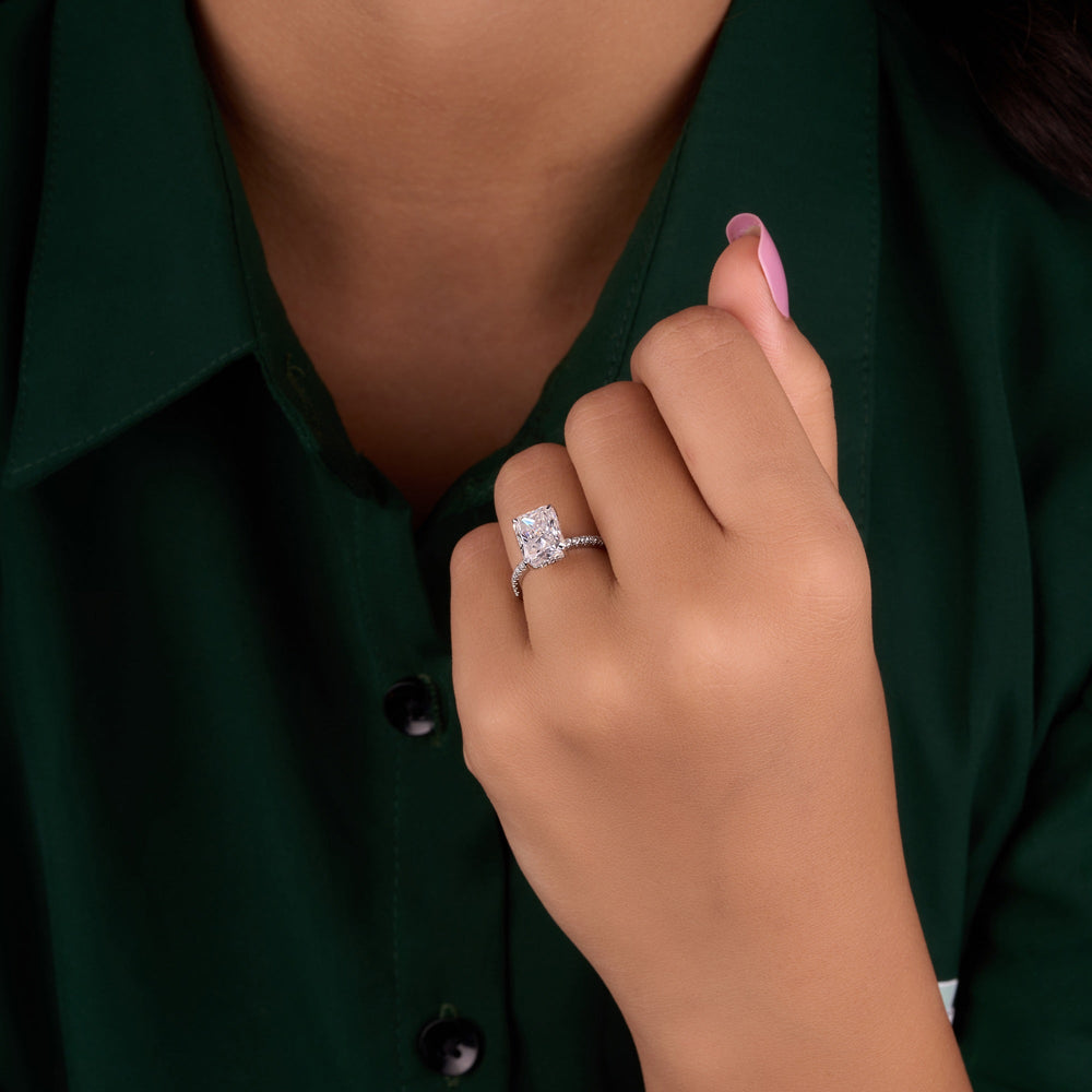 Elongated Radiant Cut Labgrown Ring