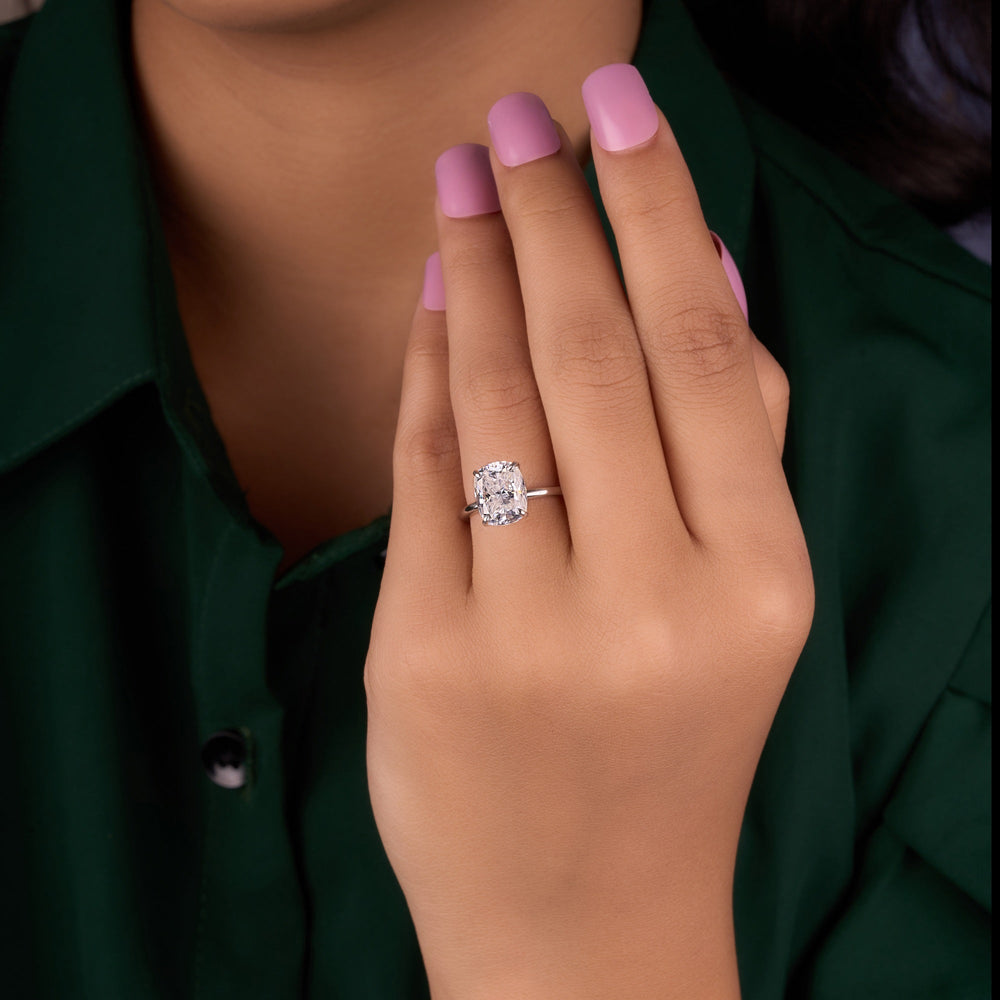 Cushion Cut Labgrown Engagement Ring