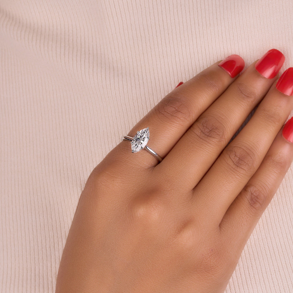 Marquise Cut Labgrown Engagement Ring