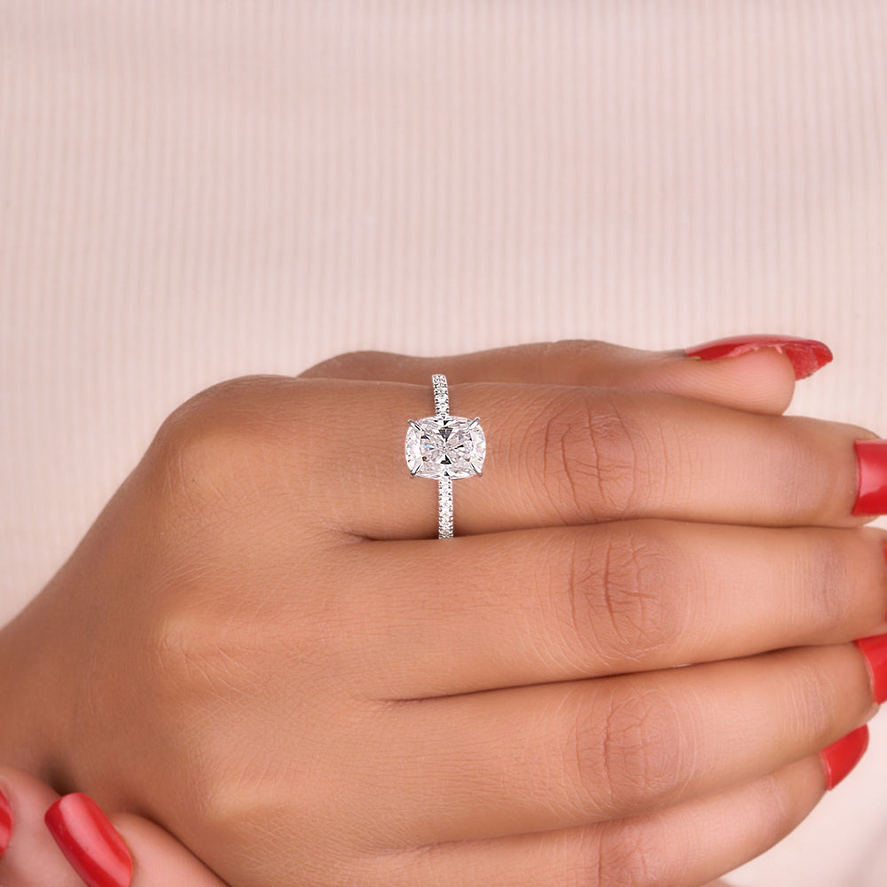 Cushion Cut Labgrown Engagement Ring