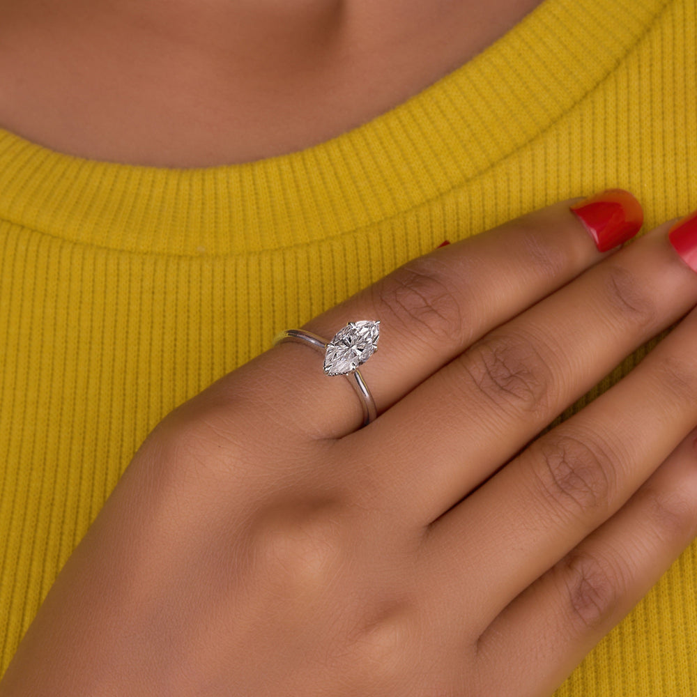 Marquise Cut Labgrown Engagement Ring