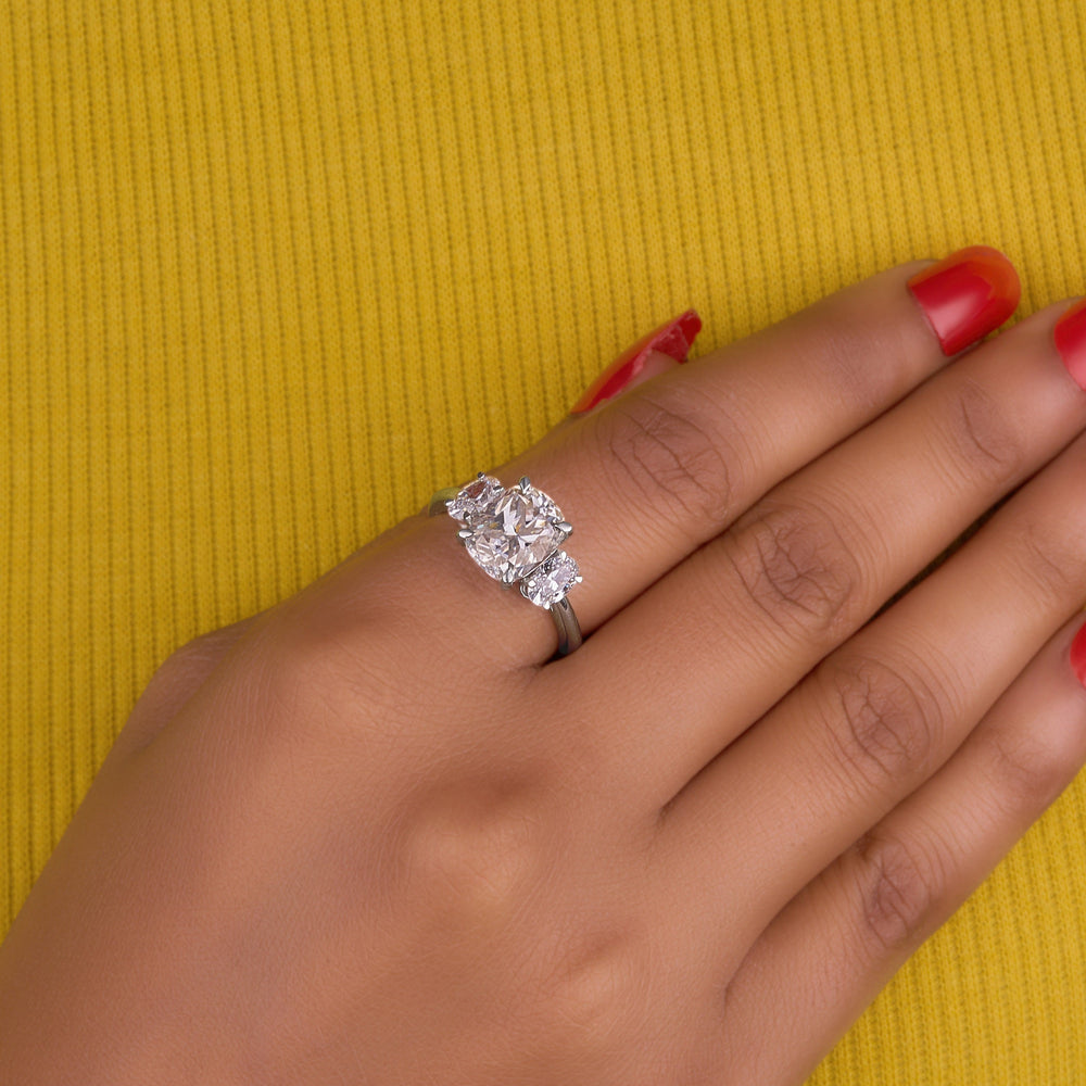 Cushion and Oval Cut Labgrown Ring