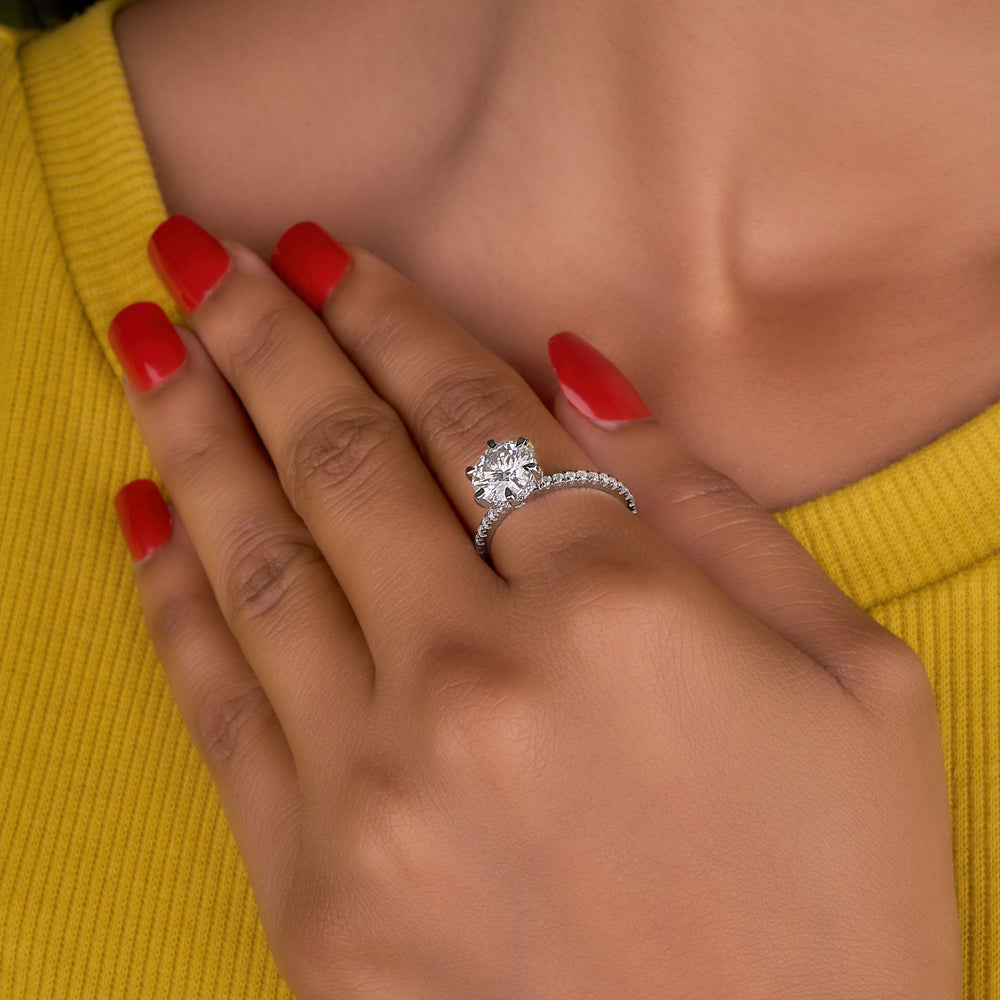 Hidden Halo Round Brilliant Cut Labgrown Ring