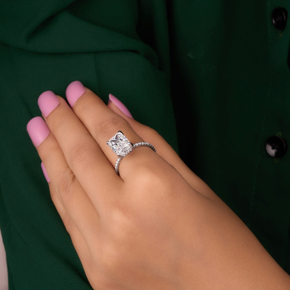 Elongated Radiant Cut Labgrown Ring