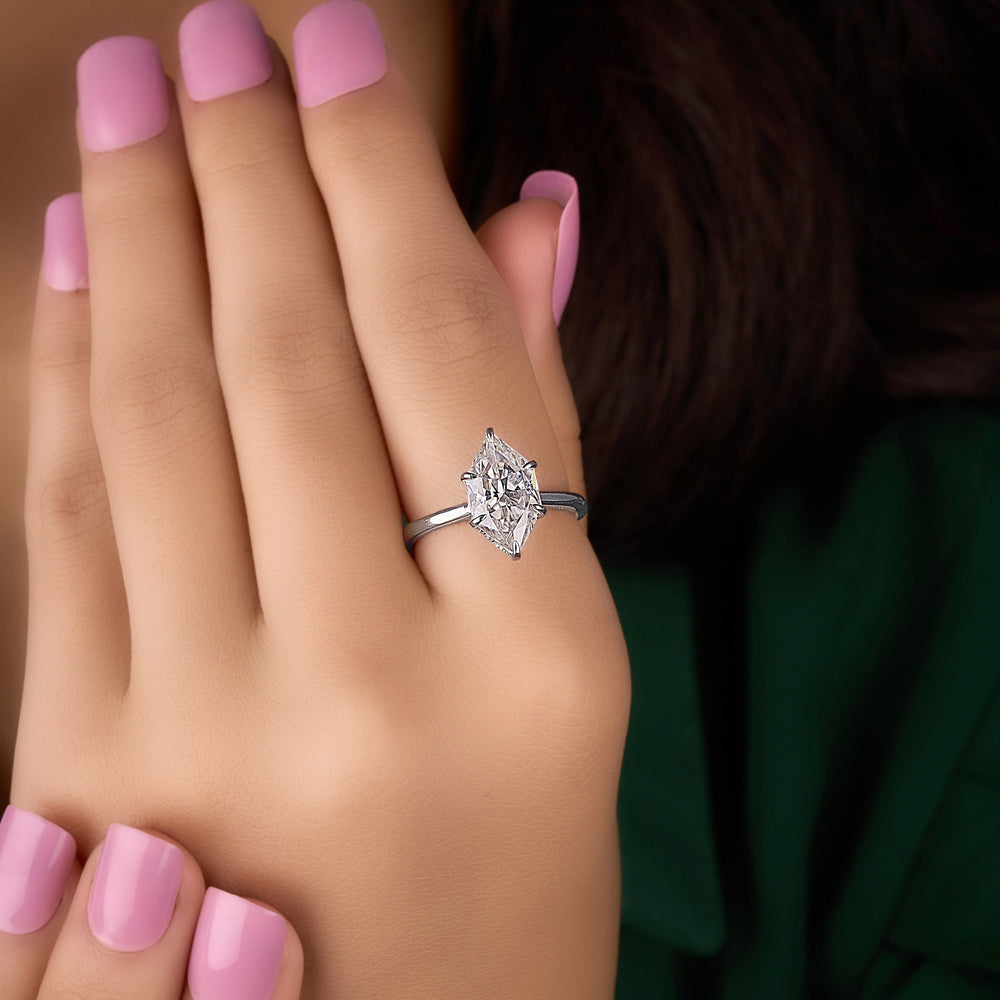 Dutch Marquise Colorless Labgrown Ring