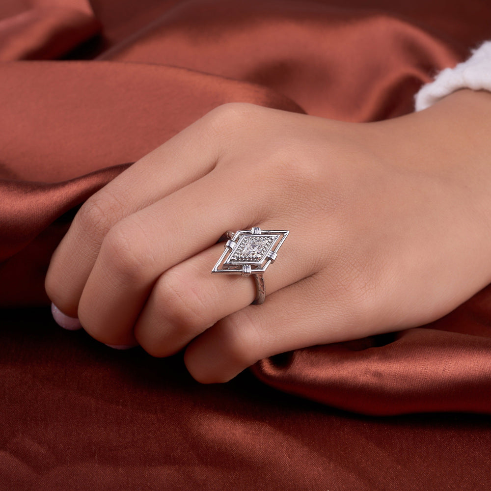 kite cut Labgrown Ring