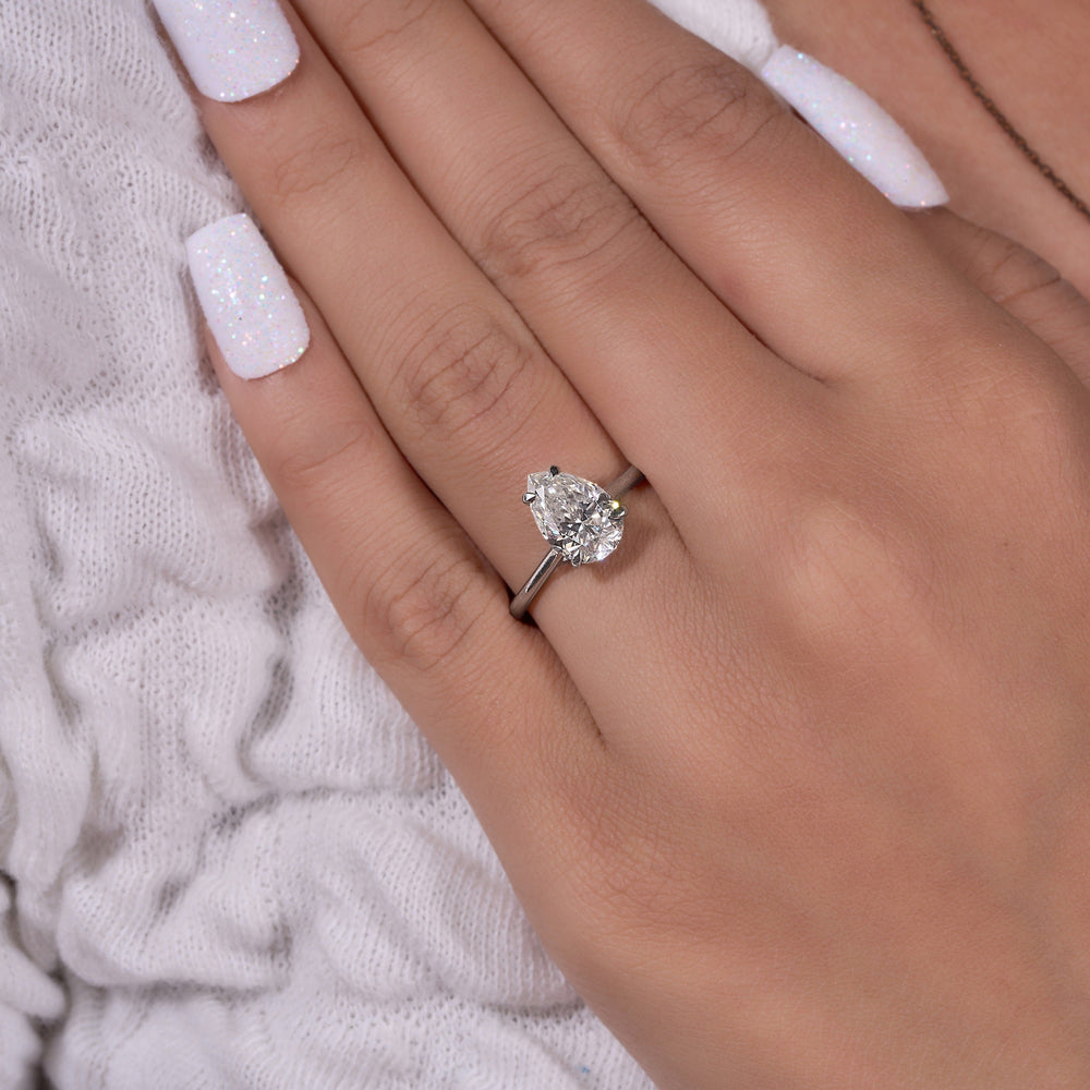 Pear Cut Labgrown Ring