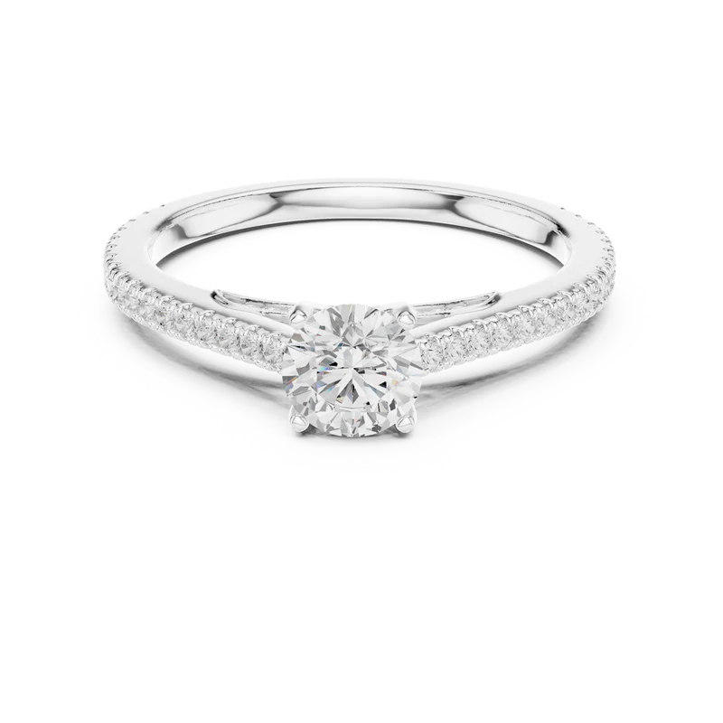 Luminous Promise Ring with Round Elegance