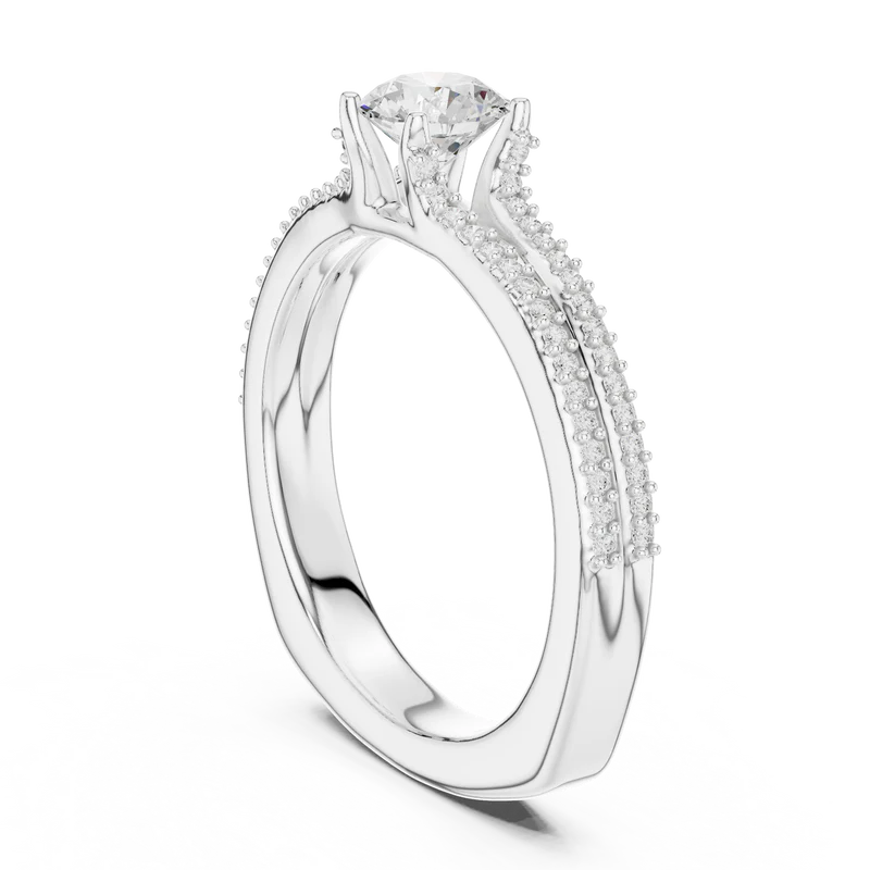 Serene Spark Ring with Eight Prong