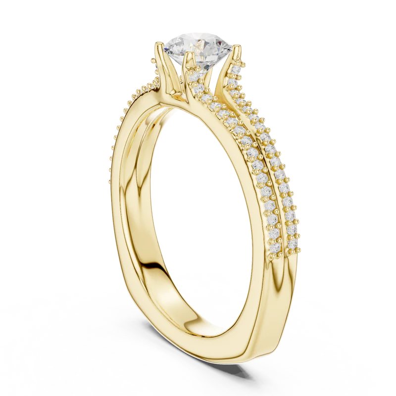 Serene Spark Ring with Eight Prong