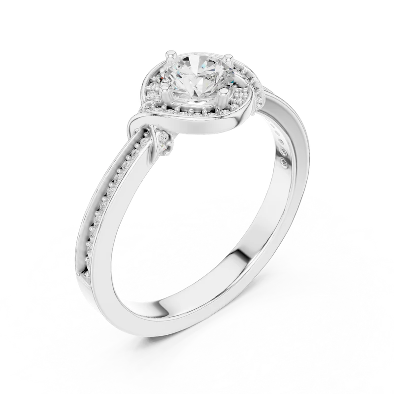 Whisper of Love Ring with Halo Setting