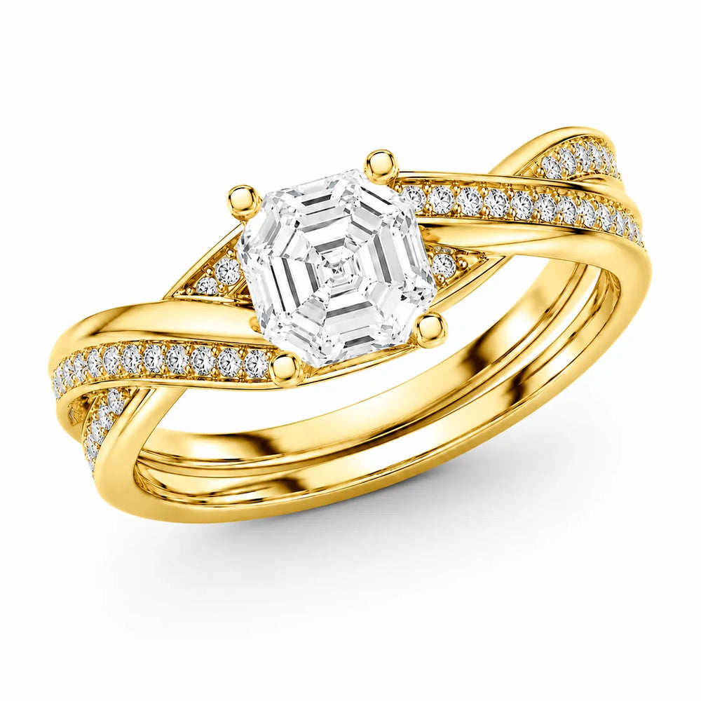 Eternal Embrace Solitaire Ring With Round Diamond
