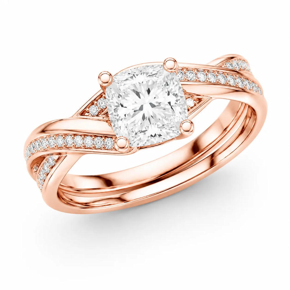 Eternal Embrace Solitaire Ring With Round Diamond