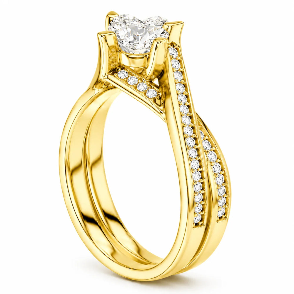 Eternal Embrace Solitaire Ring With Round Diamond