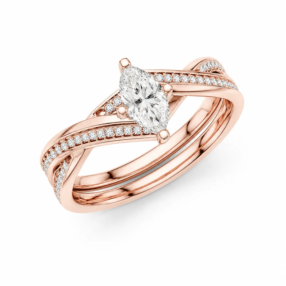 Eternal Embrace Solitaire Ring With Round Diamond