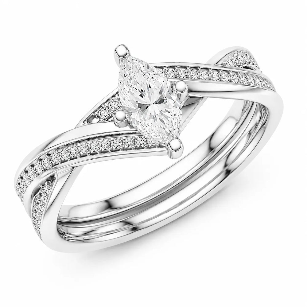 Eternal Embrace Solitaire Ring With Round Diamond