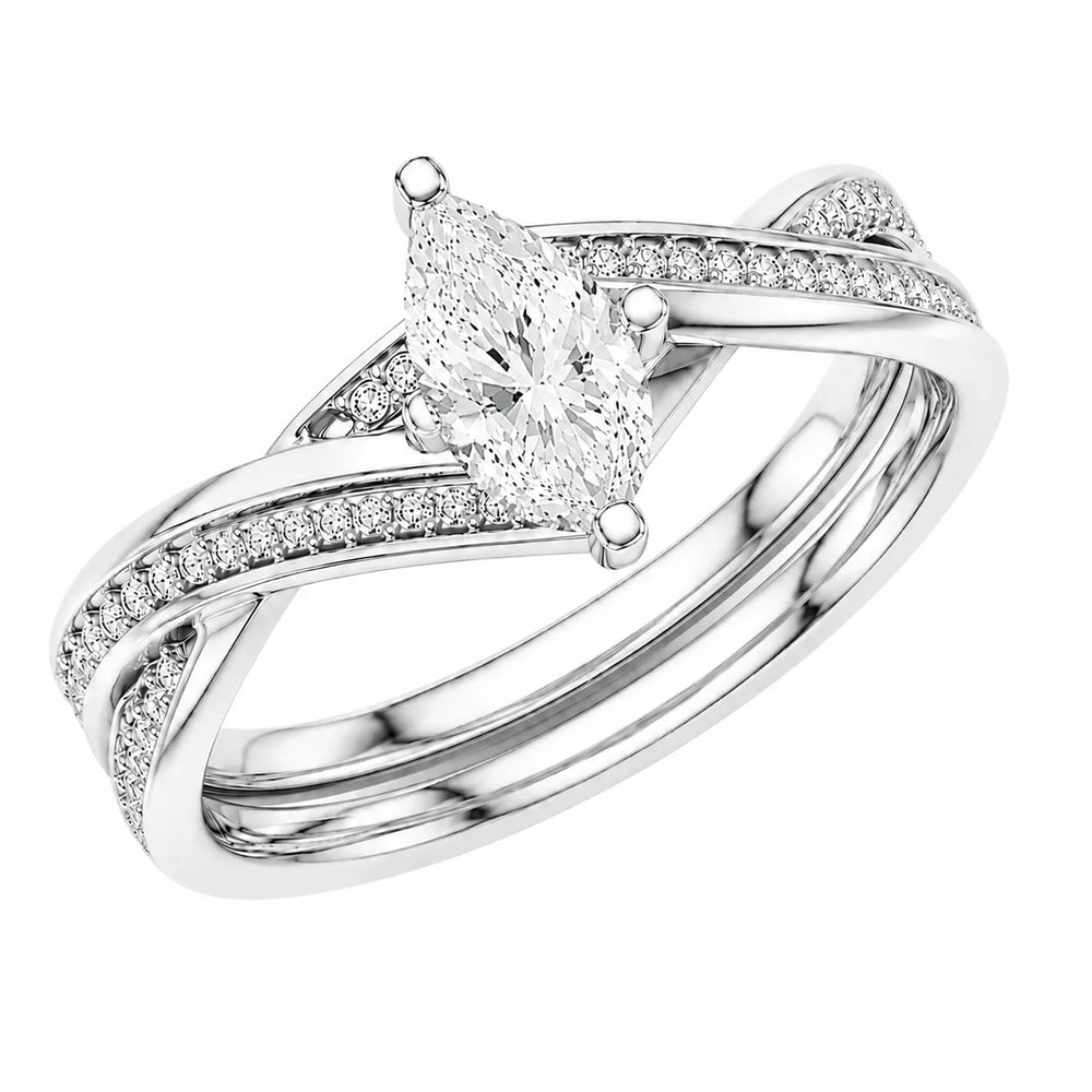 Eternal Embrace Solitaire Ring With Round Diamond