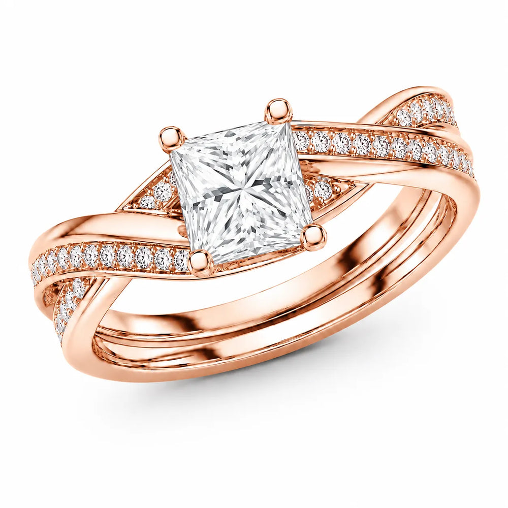 Eternal Embrace Solitaire Ring With Round Diamond