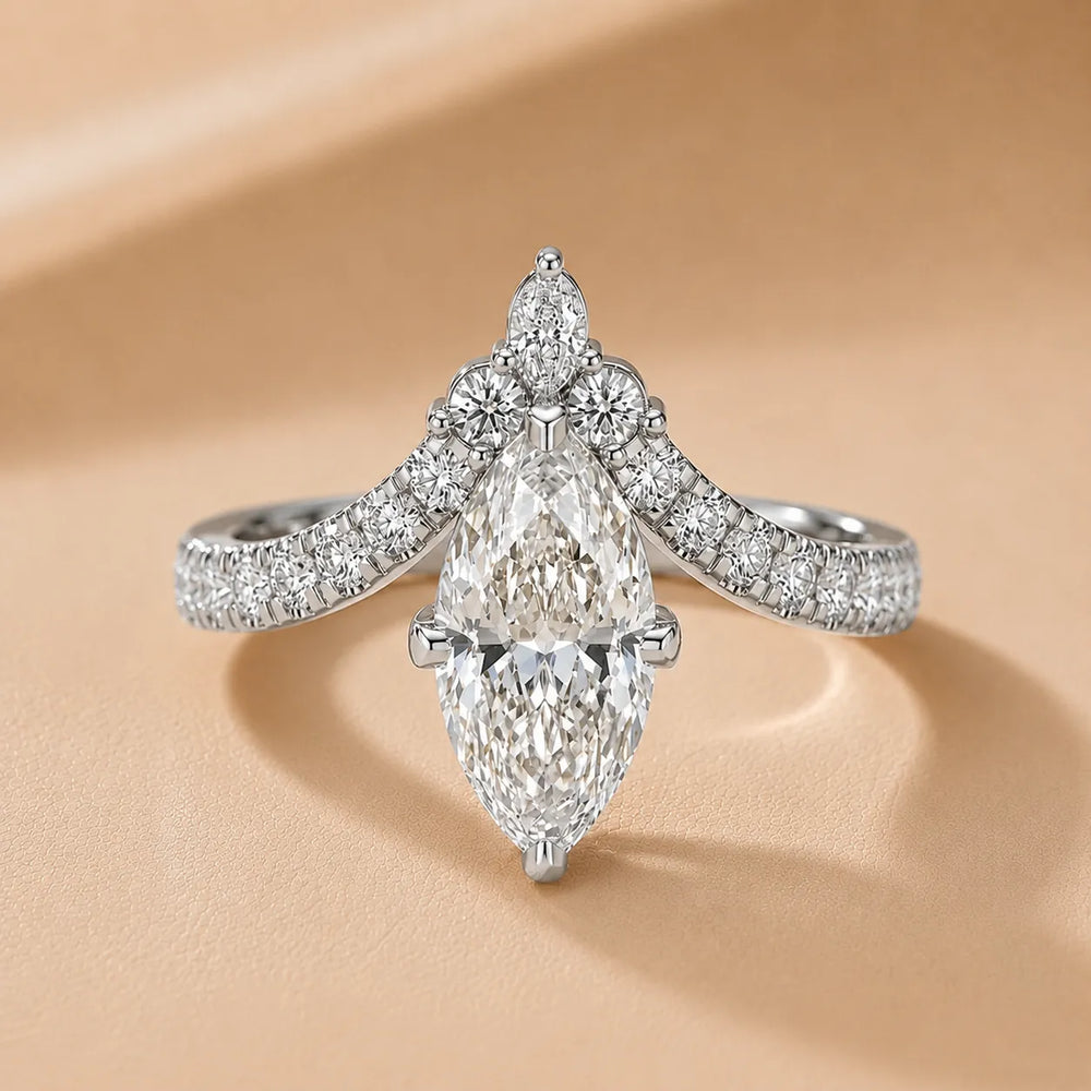 Isabella Legacy Side Stone Asscher Diamond Engagement Ring