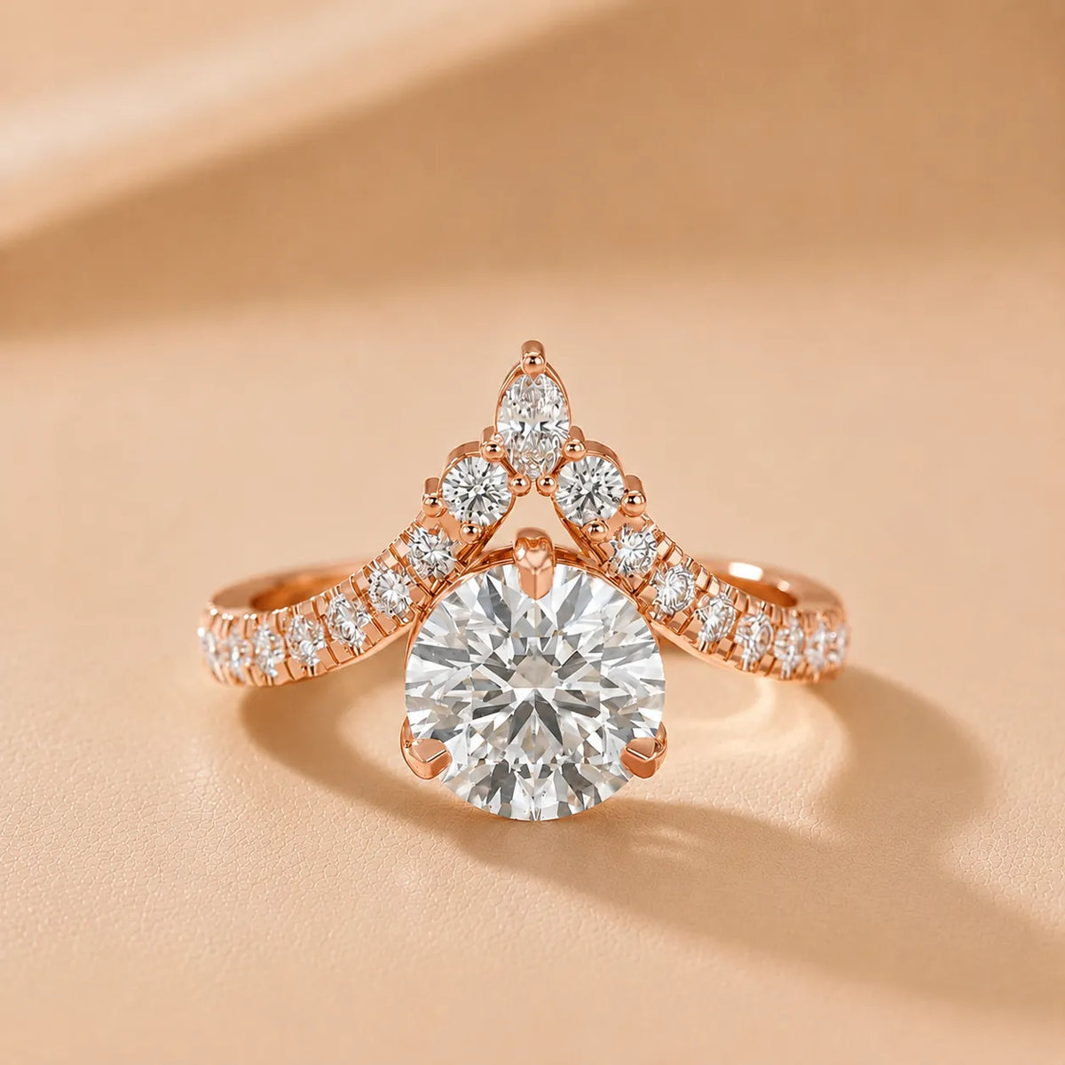 Isabella Legacy Side Stone Asscher Diamond Engagement Ring