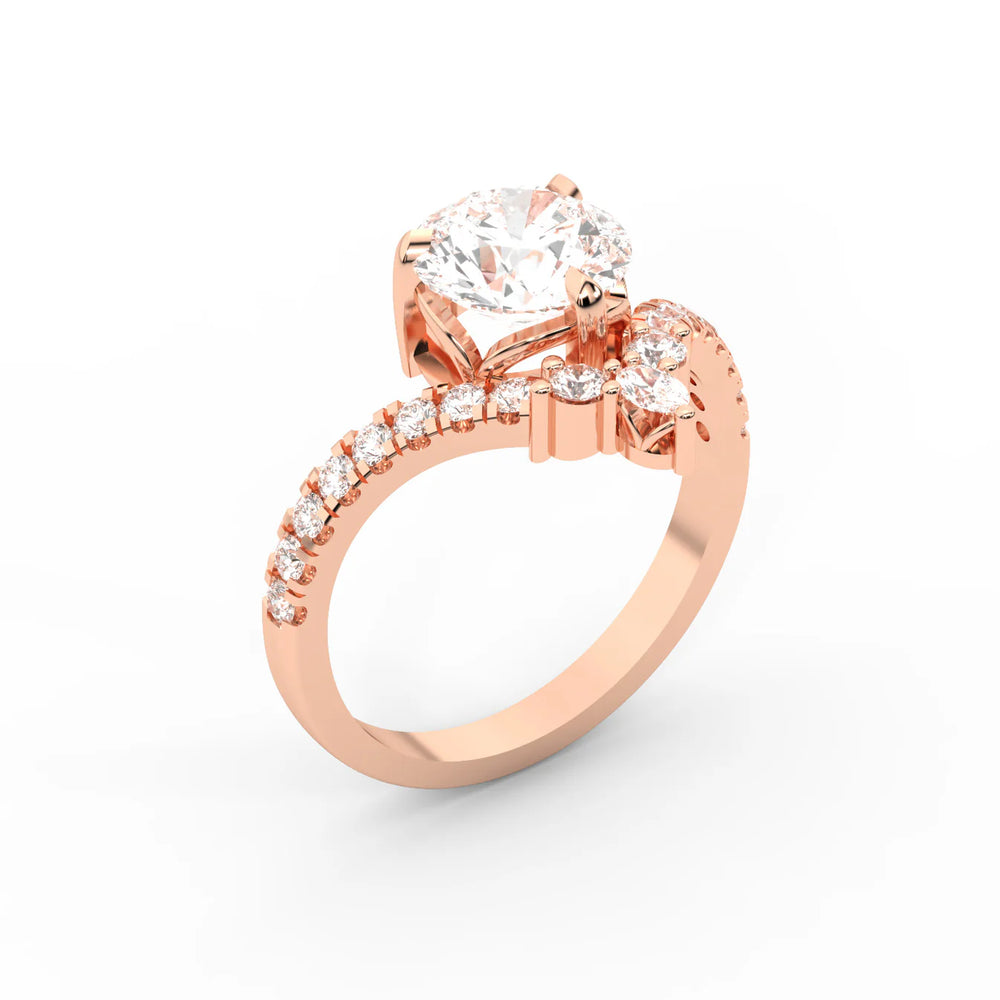 Isabella Legacy Side Stone Asscher Diamond Engagement Ring