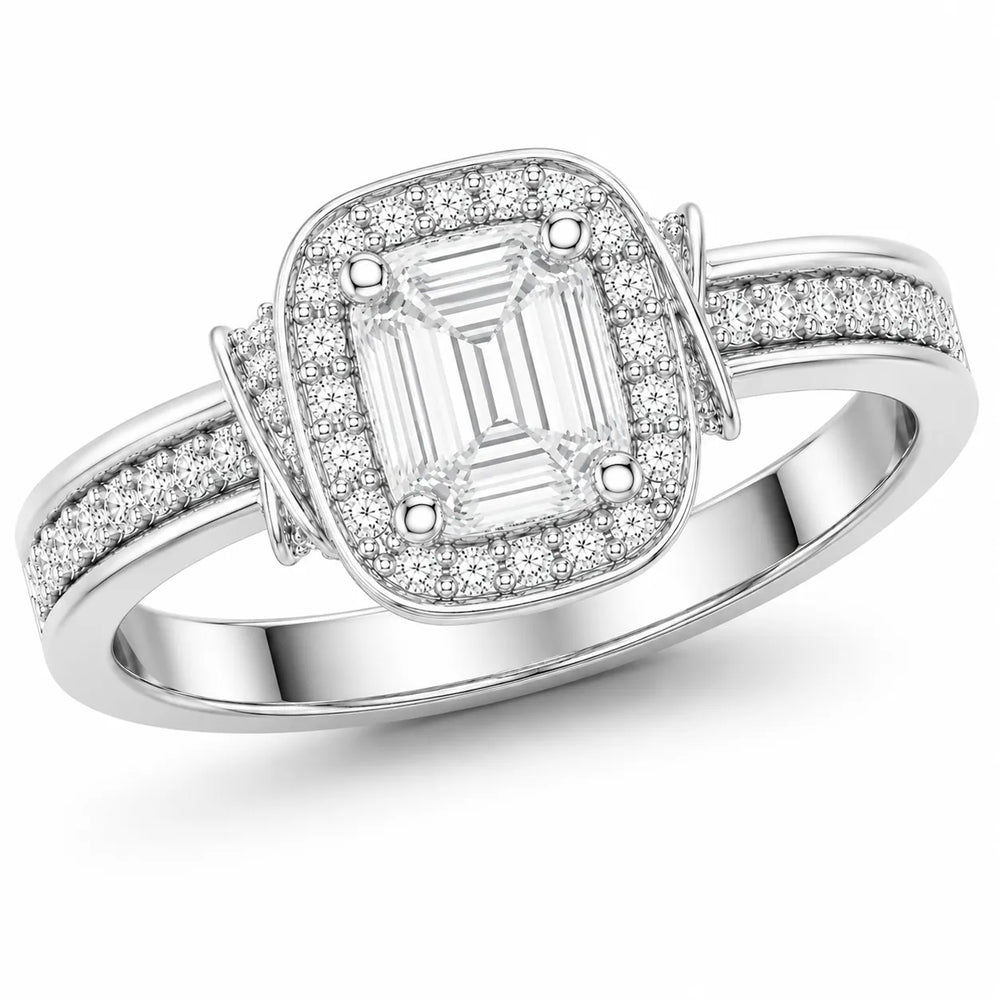 Whisper of Love Ring with Halo Setting
