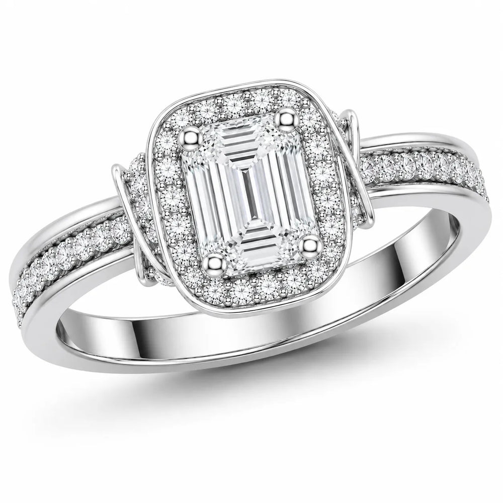 Whisper of Love Ring with Halo Setting