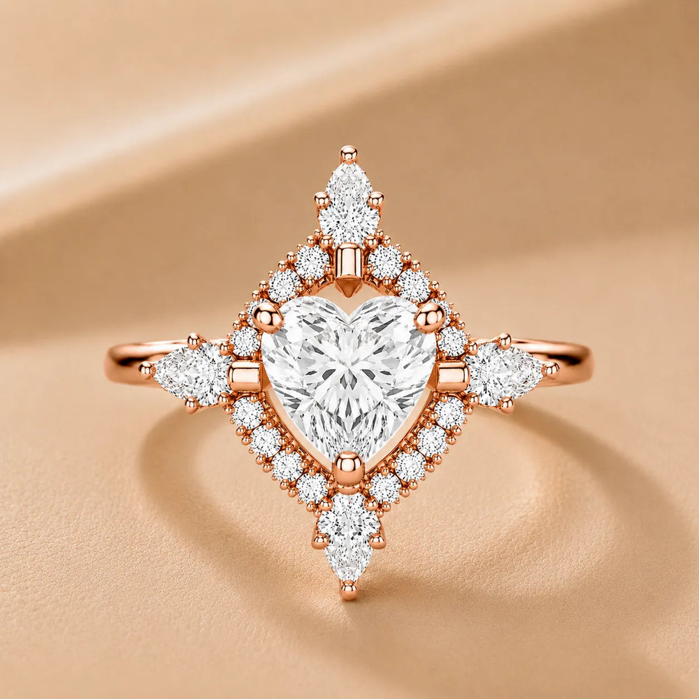 Pear Cut Luminous Halo Ring