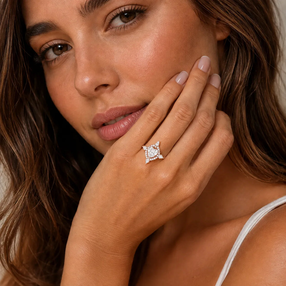 Pear Cut Luminous Halo Ring