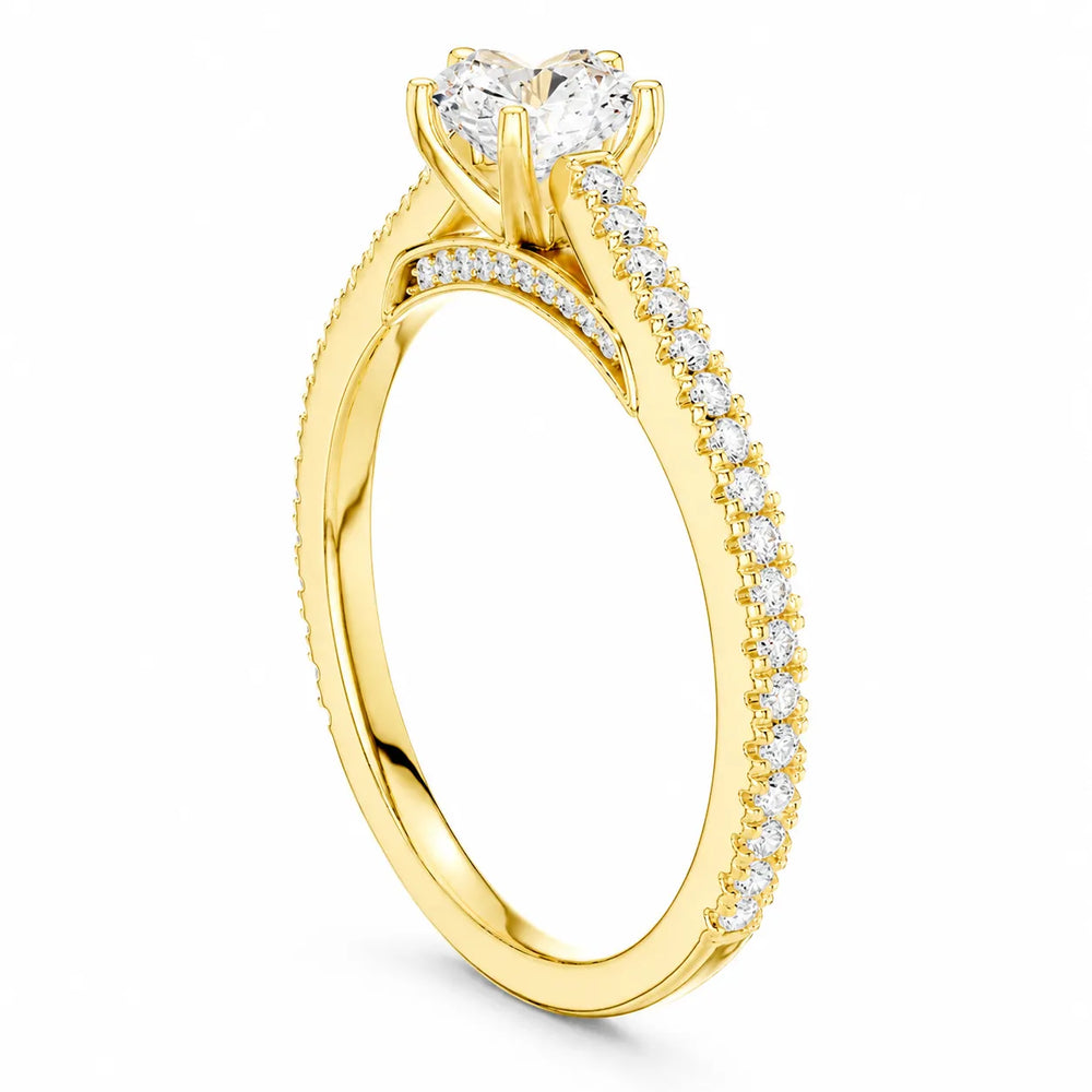 Luminous Promise Ring with Round Elegance