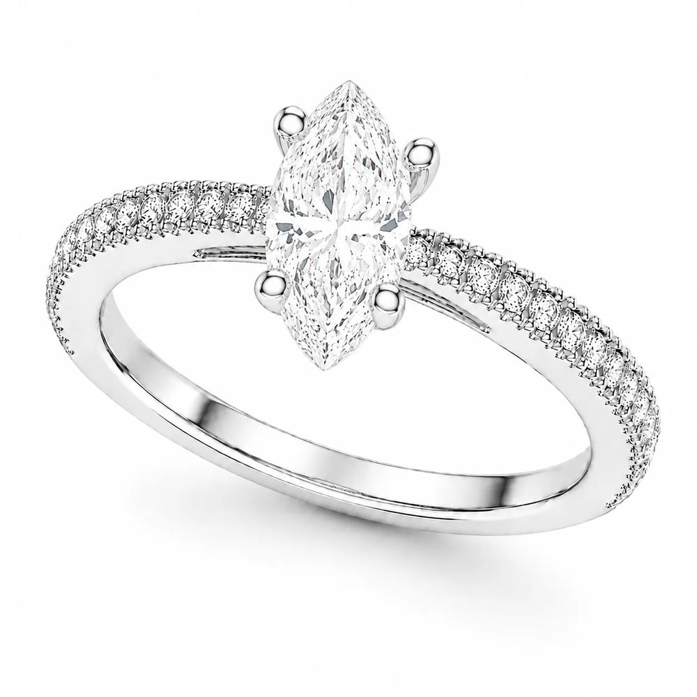 Luminous Promise Ring with Round Elegance