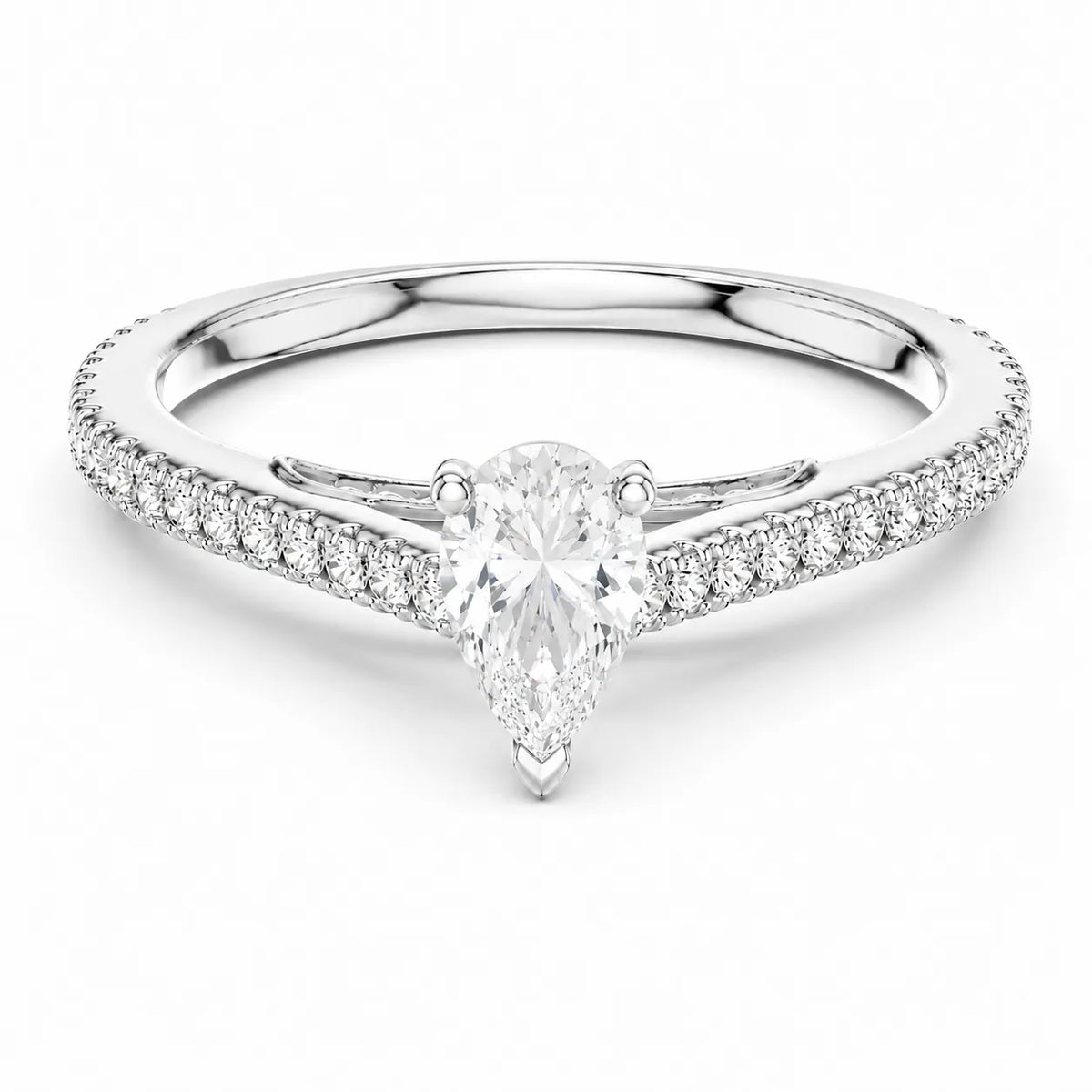 Luminous Promise Ring with Round Elegance