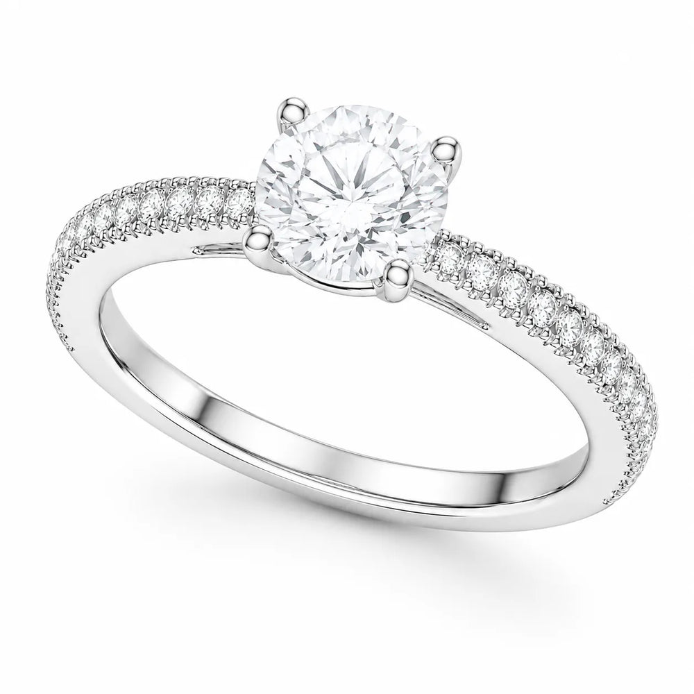 Luminous Promise Ring with Round Elegance