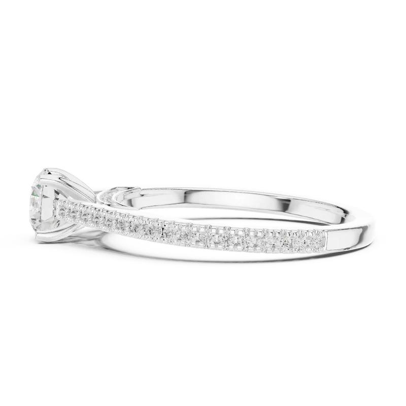 Luminous Promise Ring with Round Elegance