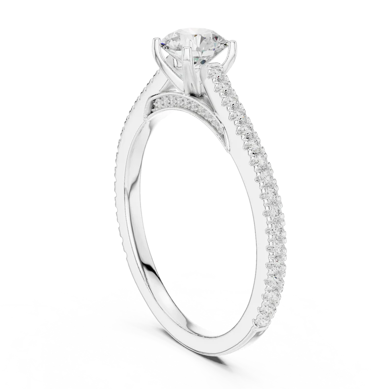 Luminous Promise Ring with Round Elegance