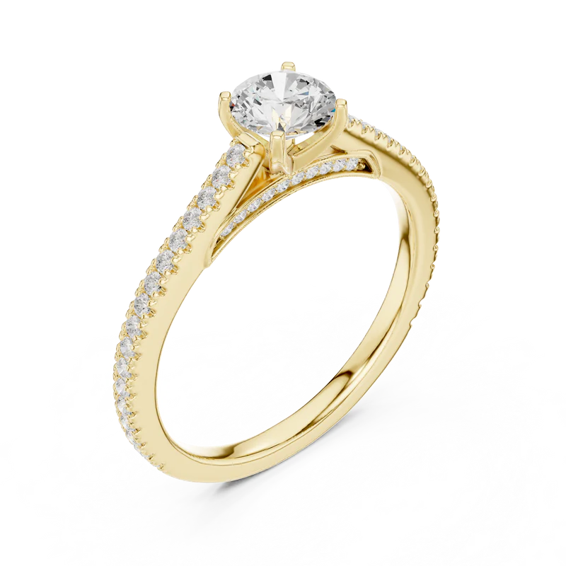 Luminous Promise Ring with Round Elegance