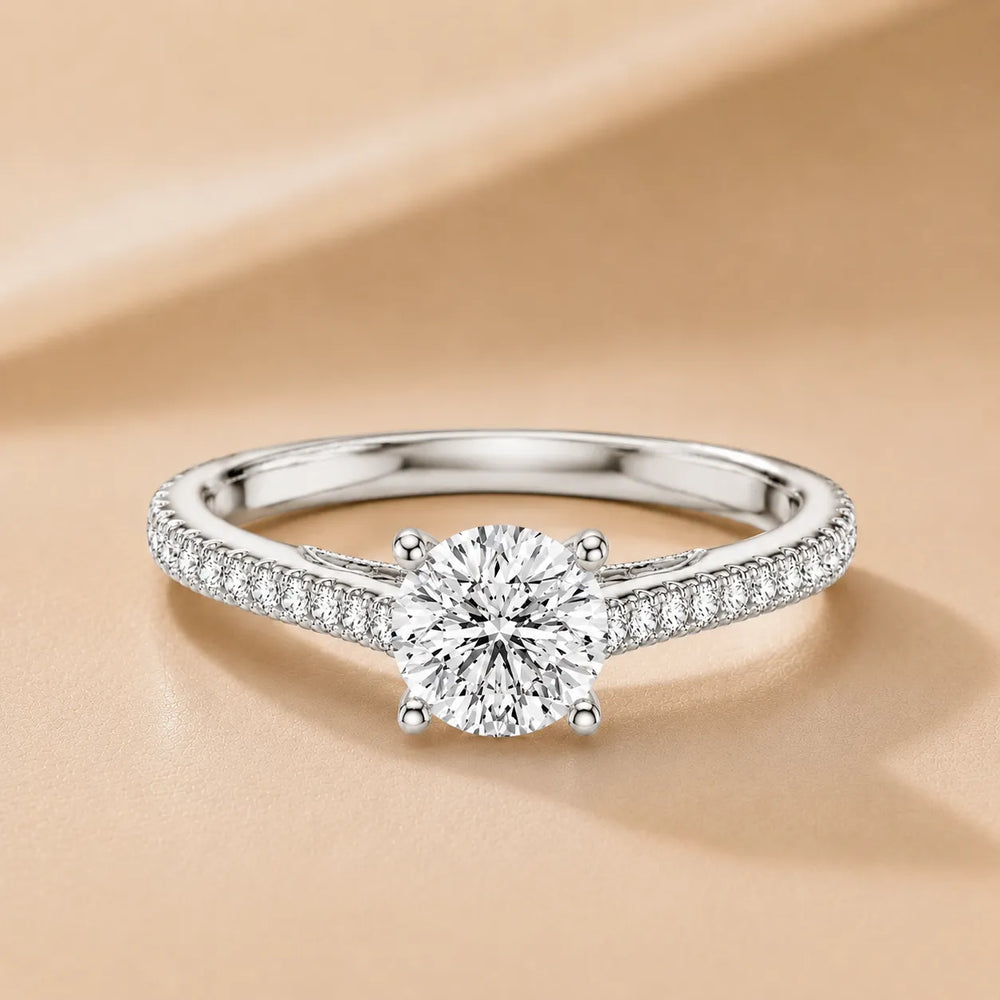 Luminous Promise Ring with Round Elegance