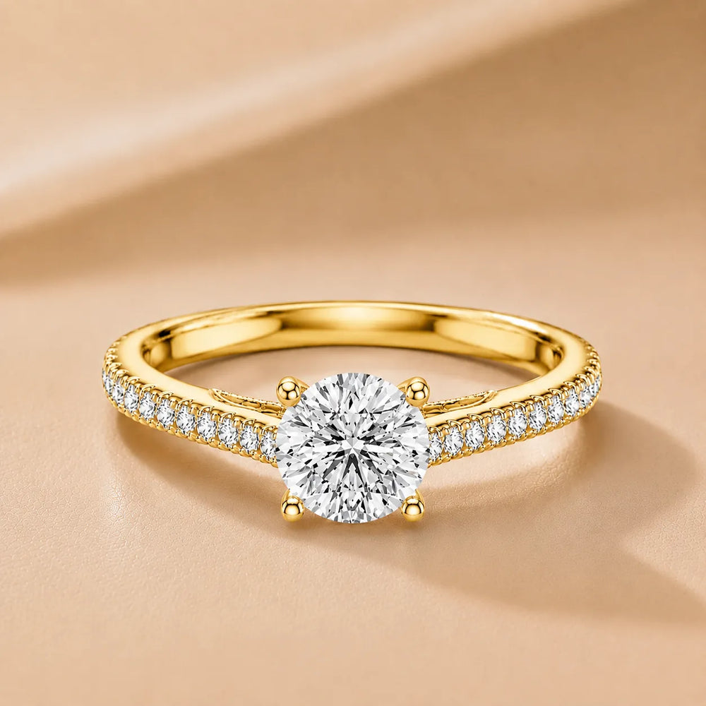 Luminous Promise Ring with Round Elegance